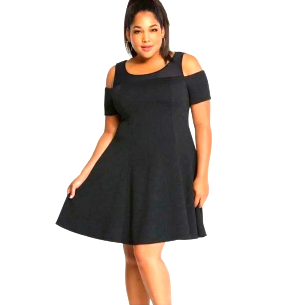Torrid Black Cold Shoulder Dress